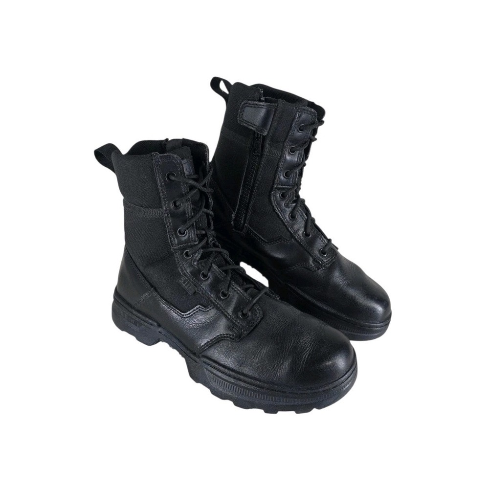 5.11 Tactical Speed 4.0 8" Side Zip Black Leather Combat Boots 12454 Mens 9